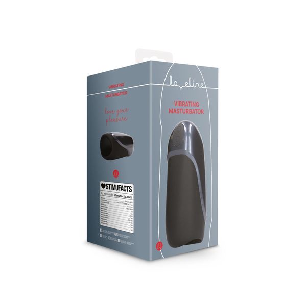 Vibrating Masturbator Sleeve - Licorice Black zdjęcie 9