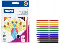 FLAMASTRY Z CIENKĄ KOŃCÓWKĄ 12 KOL. 0754