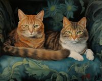 Plakat 76x60,5cm Koty na Fotelu