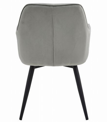 Krzesło JORK360 - aksamit srebrno-szary / nogi czarne x 1 na Arena.pl