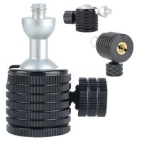 Głowica KULOWA 360 Gwint 1/4" na M6 Uchwyt 3D Statyw Aluminium Czarna 45 mm