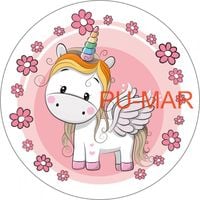 Opłatek na tort Urodziny Jednorożec Konik Pegaz Koń Kuc Tekst Gratis