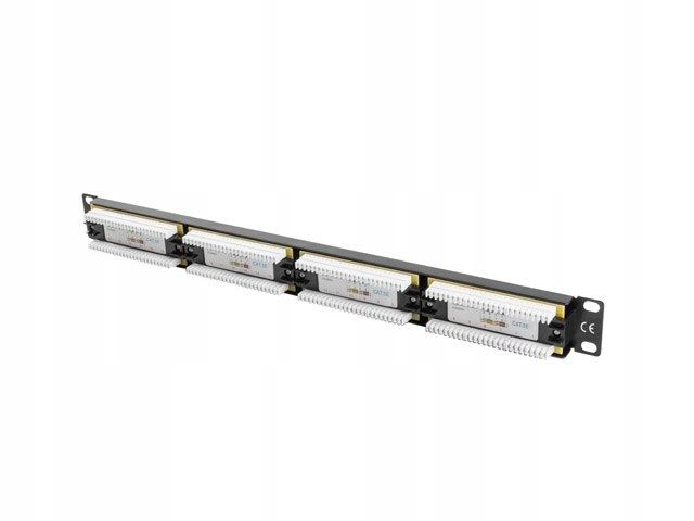 Patch panel Lanberg PPU5-1024-B 24 port 1U kat.5e czarny zdjęcie 4
