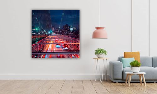 OBRAZ NA SZKLE KWADRATOWY 70x70cm 067 Most na Arena.pl