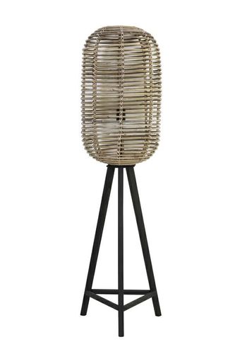 Lampa podłogowa Base ratanowa szara na Arena.pl