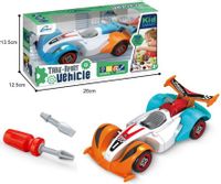 Pojazd auto wyścigowe do rozkręcania i skręcania