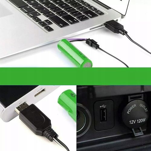 BATERIA AKUMULATOR LI-ON 3,7V 800MAH Z WTYCZKĄ SM-2P USB DO SAMOCHODÓW na Arena.pl