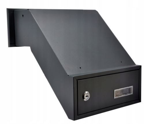 SKRZYNKA NA LISTY POCZTĘ PRZELOTOWA DO MURU DWUSTRONNA ANTRACYT + 3 na Arena.pl