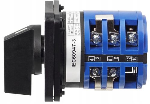 ŁĄCZNIK KRZYWKOWY L-0-P 32A 3P LEWO PRAWO TABLICOWY 3F IP65 na Arena.pl