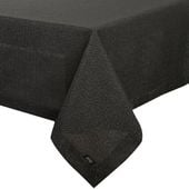 Obrus z ozdobną kantą i srebrną nicią STELLA 140X220 czarny