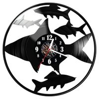 Zegar ścienny z płyty winylowej Ryby 702.14