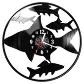 Zegar ścienny z płyty winylowej Ryby 702.14