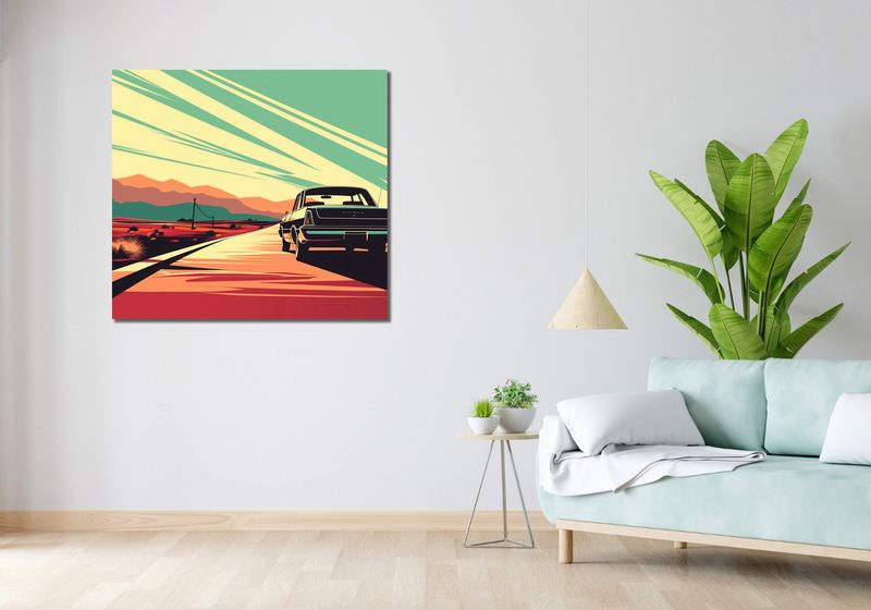 Obraz 100x90cm Droga przez Pustynię zdjęcie 2