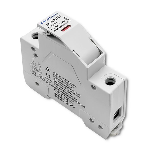 Qoltec Podstawa bezpiecznikowa z diodą + bezpiecznik DC 1P 1000V 30A 10x38 solar zdjęcie 8