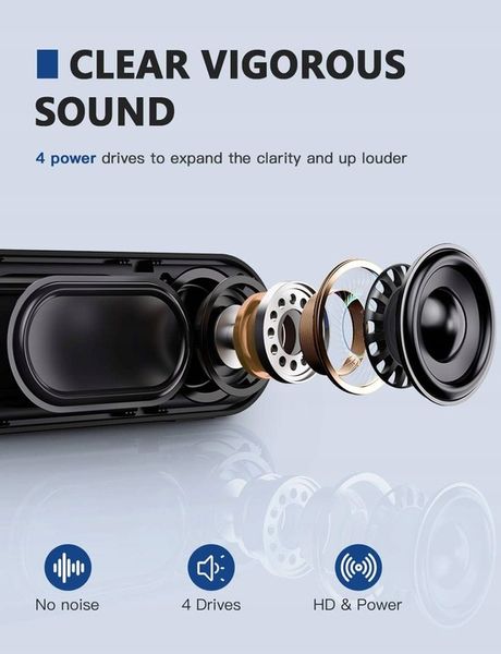 LENRUE A25 Głośnik Komputerowy Stereo 10 W HD USB LED 2 Membrany Basowe zdjęcie 3