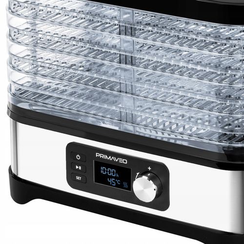 Suszarka do Grzybów Owoców Warzyw ZIÓŁ TERMOOBIEG 450W Zegar PRIMAVEO PL na Arena.pl