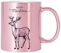 KUBEK RÓŻOWY PREMIUM PREZENT ŚWIĄTECZNY BOŻE NARODZENIE MIKOŁAJKI