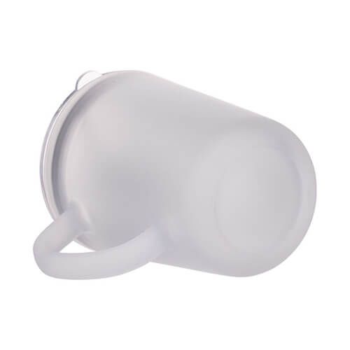 Kubek szklany szroniony 400 ml z pokrywka i słomką do sublimacji na Arena.pl