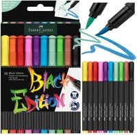 FABER-CASTELL Flamastry pisaki pędzelkowe 10 kol mazaki brush pen ZESTAW