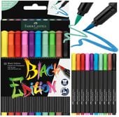 FABER-CASTELL Flamastry pisaki pędzelkowe 10 kol mazaki brush pen ZESTAW