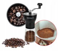 Młynek ręczny żarnowy z regulacją szkło 35g czarny