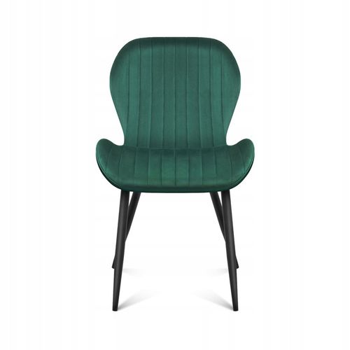 Krzesło welurowe tapicerowane MARK ADLER zielone do jadalni salonu na Arena.pl