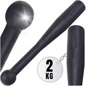 Maczuga żeliwna do ćwiczeń clubbell do ćwiczeń pałka obciążenie KAWMET 2 kg