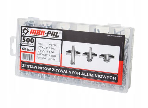zestaw nitów zrywalnych 500el. na Arena.pl