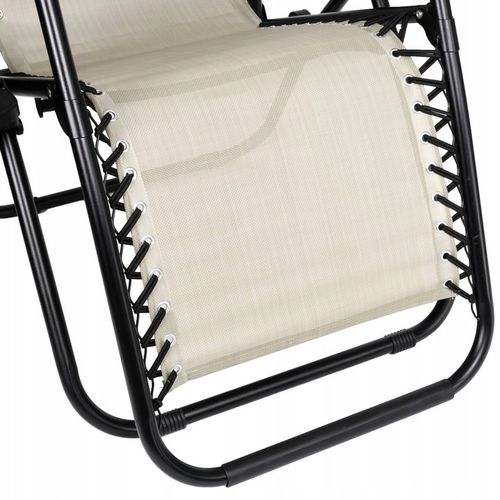 LEŻAK OGRODOWY JASNY BEŻOWY ORION FUNKCJA ZERO GRAVITY na Arena.pl