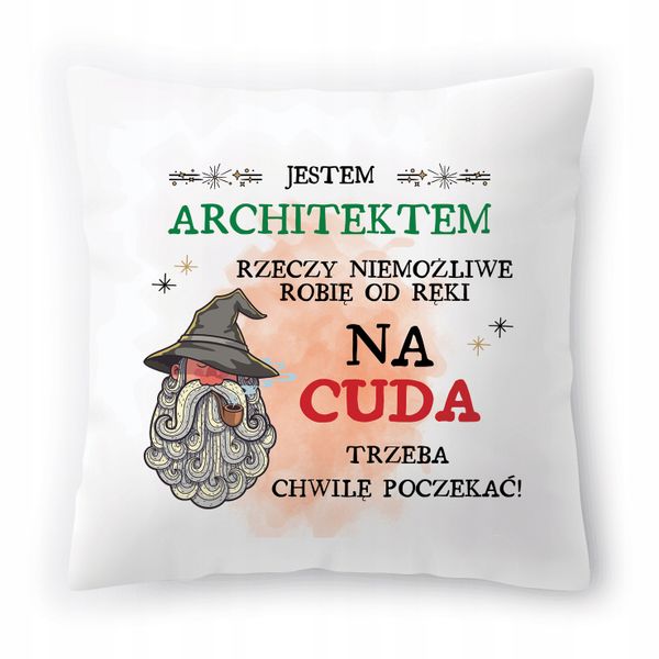 Poduszka Dla Architekta Na Urodziny Prezent Z Nadrukiem Ze Zdjęciem zdjęcie 1