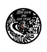 Zegar ścienny z płyty winylowej 265.13 Keep Calm and Love Music