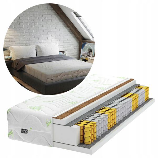 Materac ALOE VERA KOKOS 100x200 Pocket 7 Stref LUX zdjęcie 1