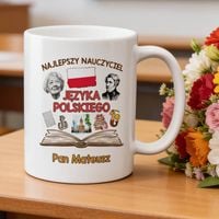 Kubek z imieniem dla nauczycielki / nauczyciela języka polskiego