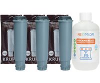 Zestaw Odkamieniacz Neoprofi 500ml + 3x filtr F088 wody do ekspresu KRUPS