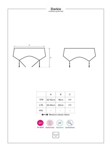 Pas do Pończoch z Otwartym Krokiem - Obsessive Darkie L/XL na Arena.pl