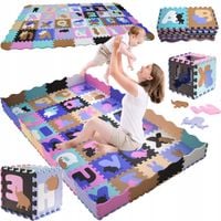2 x KLOCKI PIANKOWE EDUKACYJNE PUZZLE ZWIERZĘTA MATA PIANKOWA NA PODŁOGĘ MA