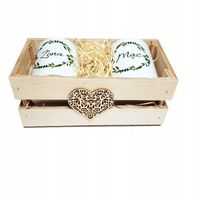 PREZENT NA ROCZNICE ŚLUBU KUBEK SKRZYNKA MĄŻ ŻONA DLA PARY JUBILEUSZ WESELE