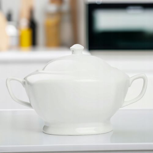 WAZA DO ZUPY PORCELANOWA 2,8L BIAŁA - ELEGANCKIE NACZYNIE STOŁOWE na Arena.pl