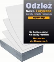 Ulotki A4 reklamowe firmowe 5000szt projekt w cenie ODZIEŻ UŻYWANA