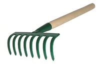 grabki uniwersalne 16cm 8 zębne metalowez trzonkiem drewnianym 30cm