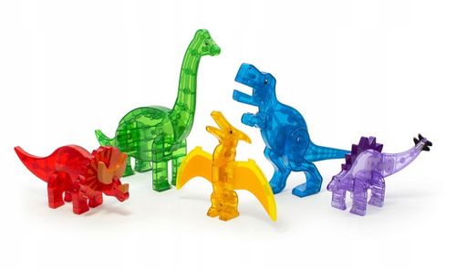 MAGNA TILES Zestaw Dino Klocki Magnetyczne Dinozaury 5 elementów na Arena.pl