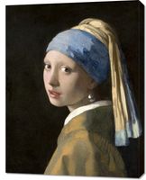 Obraz 70x90cm  Dziewczyna z Perłą, Vermeer Vintage do Salonu