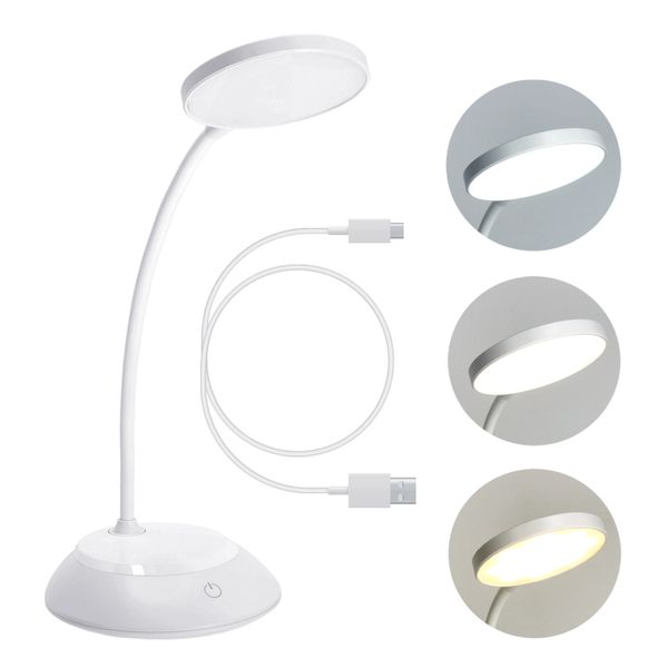 Lampka biurkowa 5W LED BIAŁA Przenośna USB Regulacja Barw Bezprzewodowa zdjęcie 1