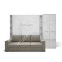 Półkotapczan MEBLOPOL 160V pionowy z sofą, regałami i szafą