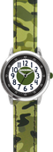 CLOCKODILE Świecący zegarek chłopięcy zielony ARMY z wzorem kamuflażu