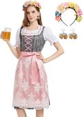Strój bawarski Dirndl sukienka Oktoberfest zestaw z fartuchem Rozmiar M
