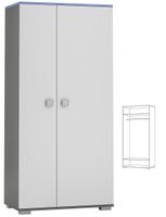 duża szafa młodzieżowa meble dla dzieci garderoba BLUE Y23 drążek półka