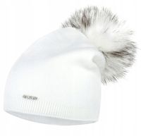 BIAŁA Czapka damska dwie warstwy Najlepsza JAKOŚĆ