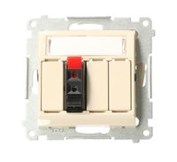 Simon54 Gniazdo głośnikowe pojedyńcze beżowe DGL31.01/41