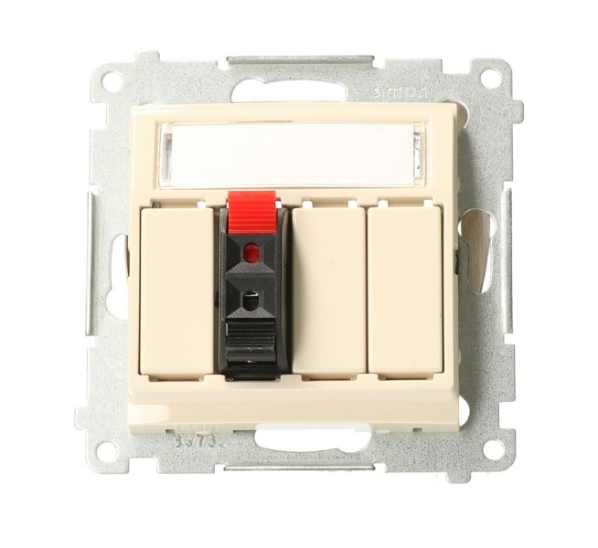 Simon54 Gniazdo głośnikowe pojedyńcze beżowe DGL31.01/41 zdjęcie 1